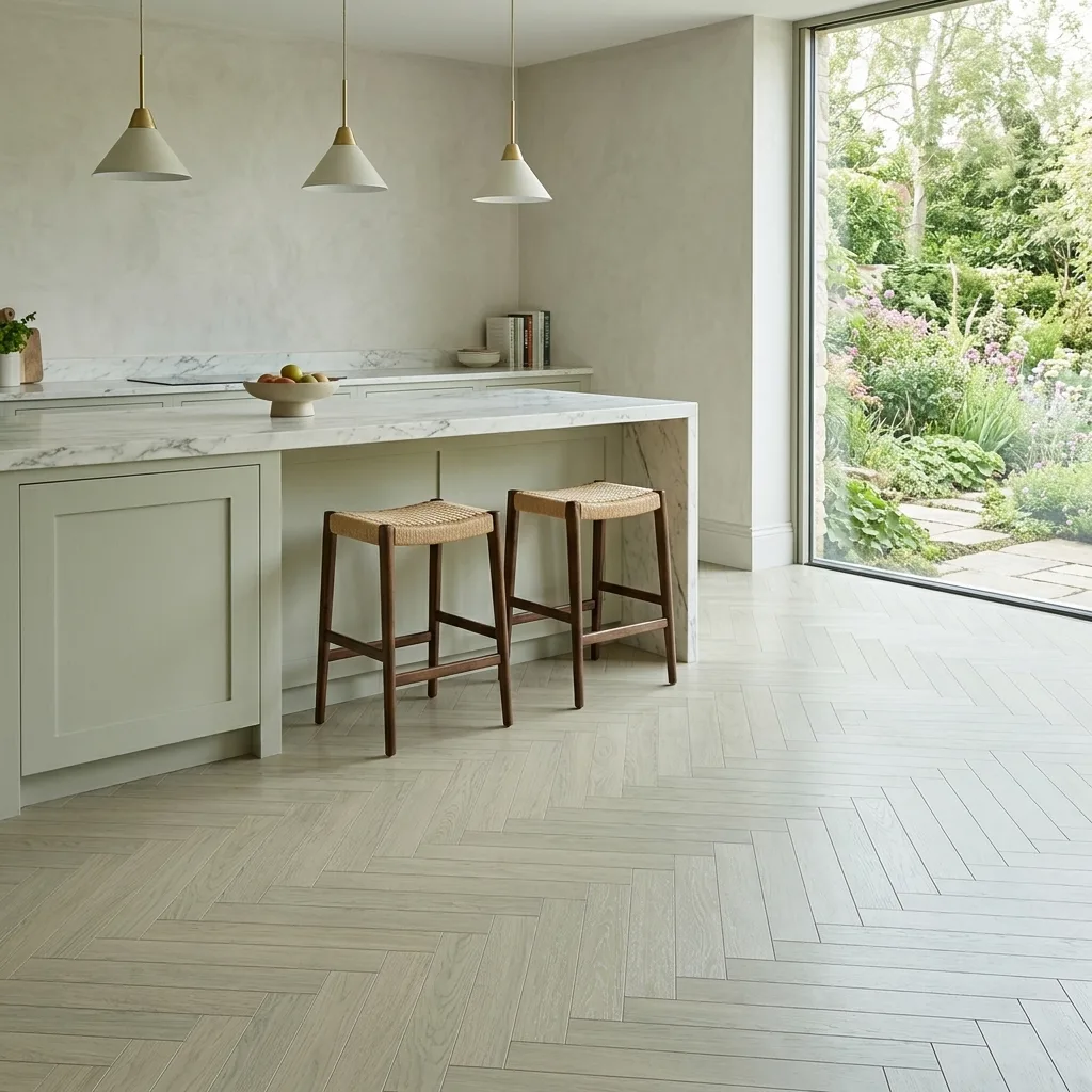 Chene 14mm Herringbone Brushed & Lacquered