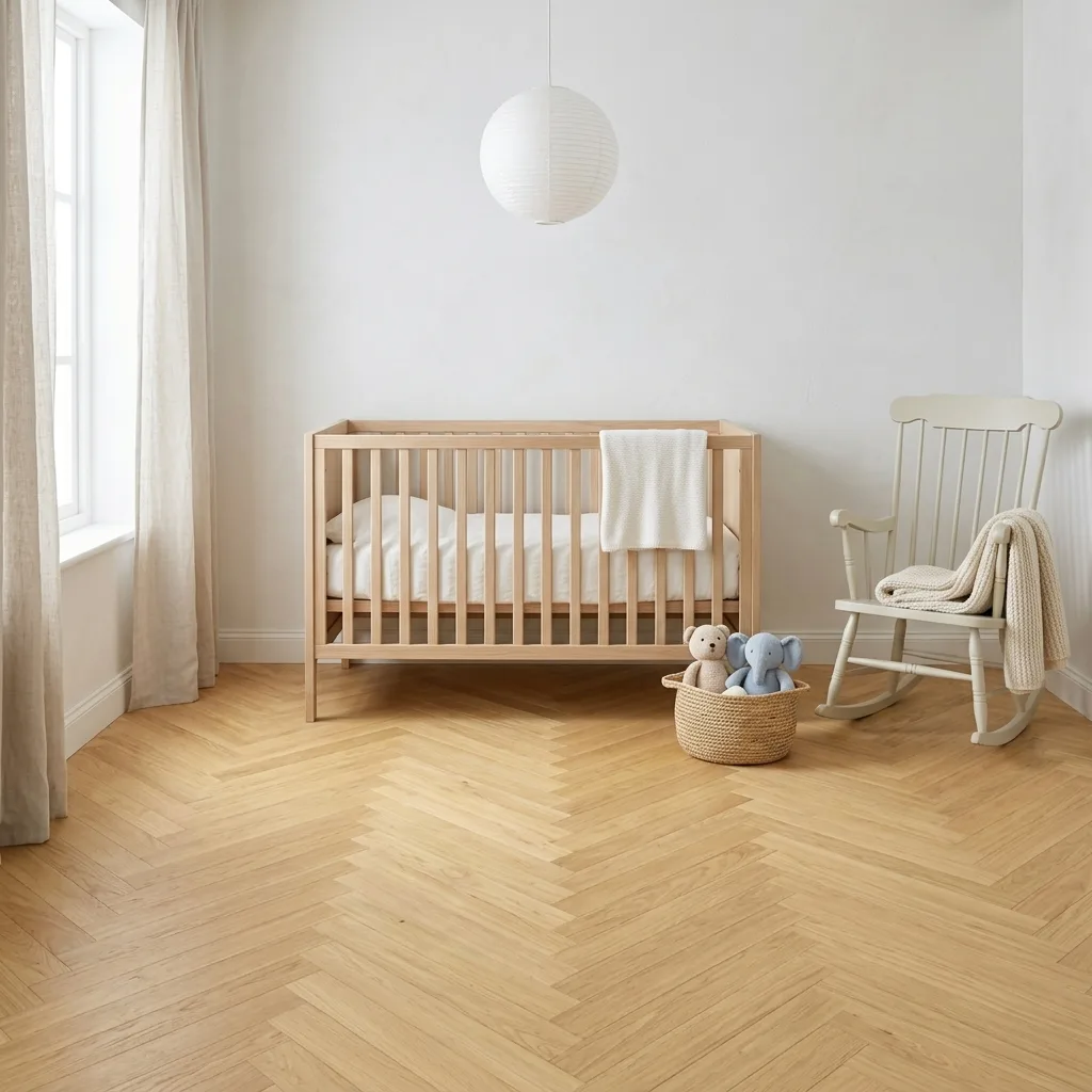 Chene 14mm Herringbone Brushed Smoked White Hardwax Oiled
