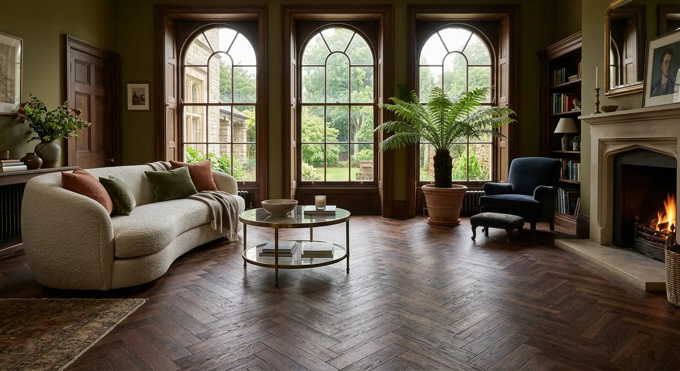 Berry Alloc Chateau Gyant Dark Brown Herringbone