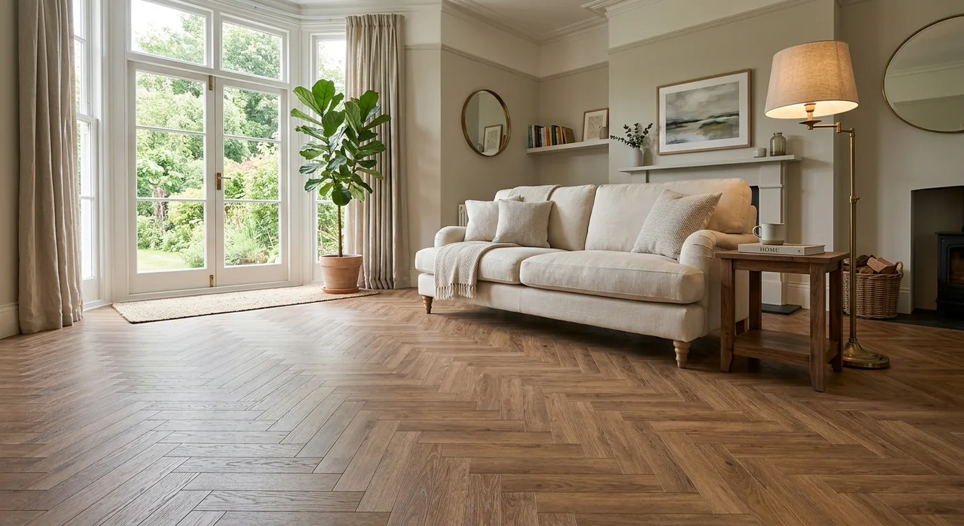 Berry Alloc Chateau Java Brown Herringbone