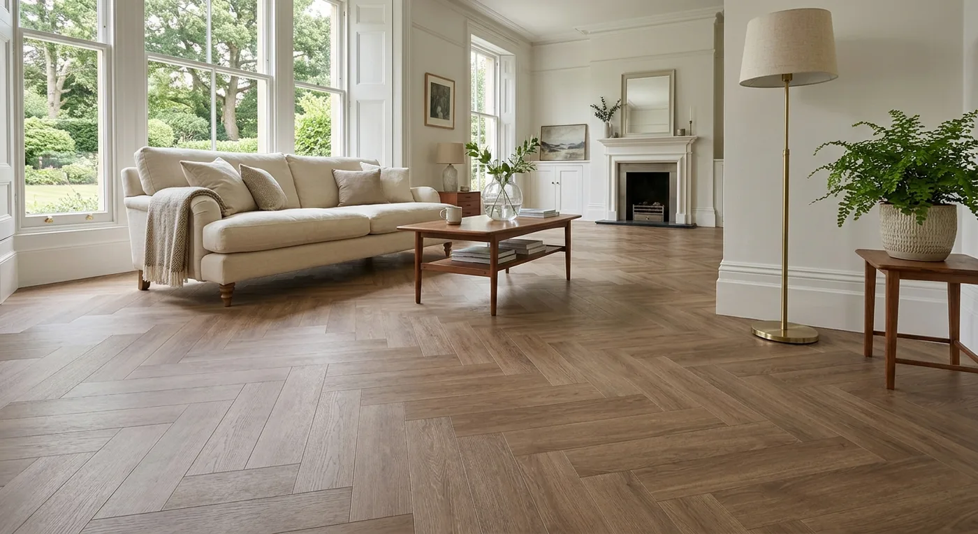 BerryAlloc Zenn Monsanto Glue Down Herringbone flooring