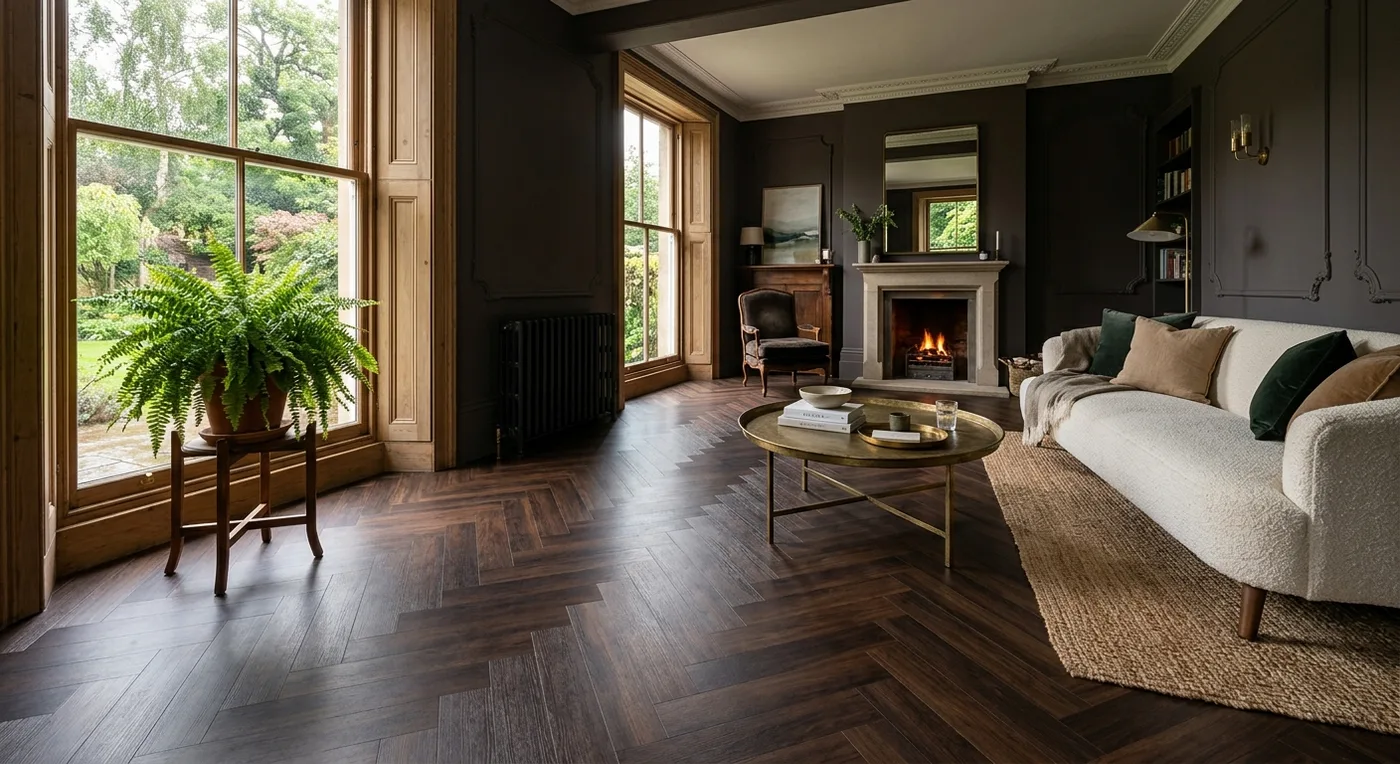 BerryAlloc Zenn Palermo Glue Down Herringbone flooring