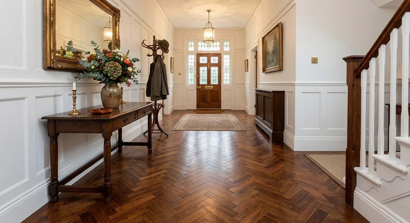 Polyflor Camaro Georgian Parquet LVT flooring