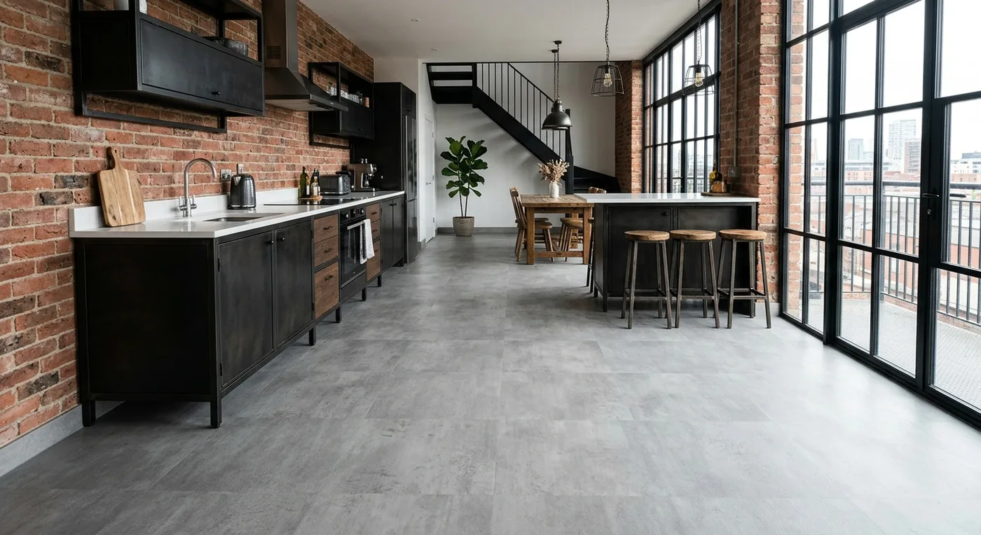 Polyflor Camaro Tribeca Cement LVT flooring