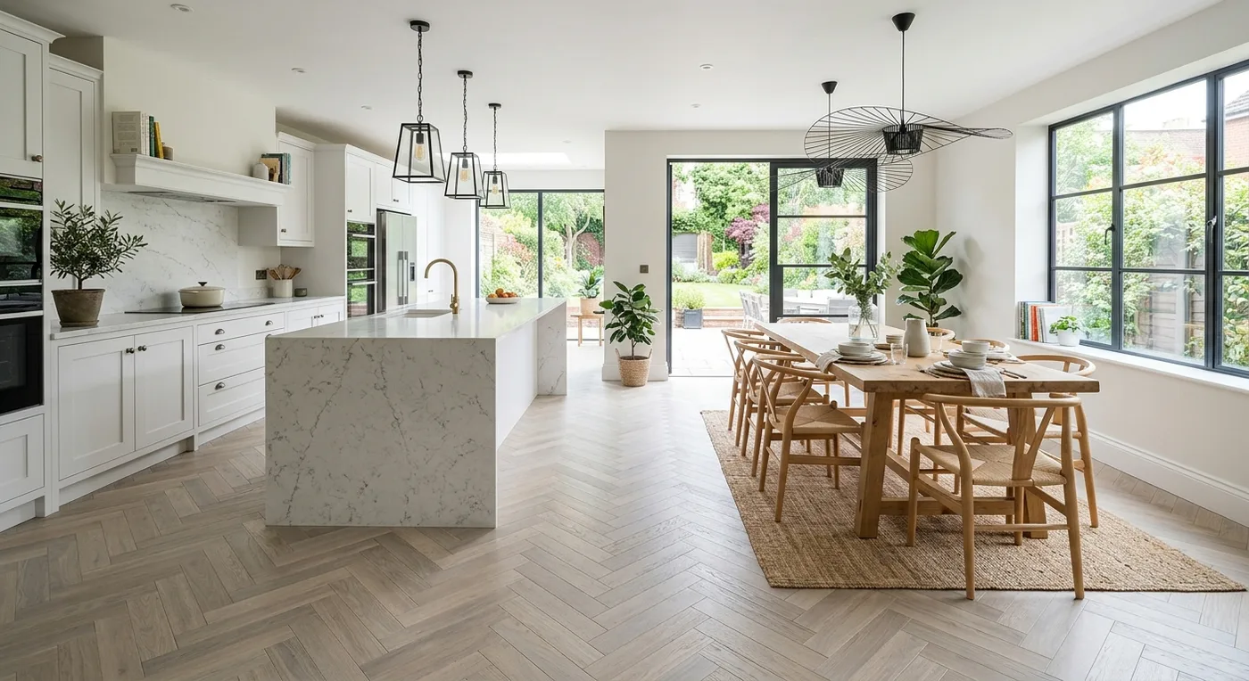 Polyflor Camaro Westchester Oak Parquet LVT flooring