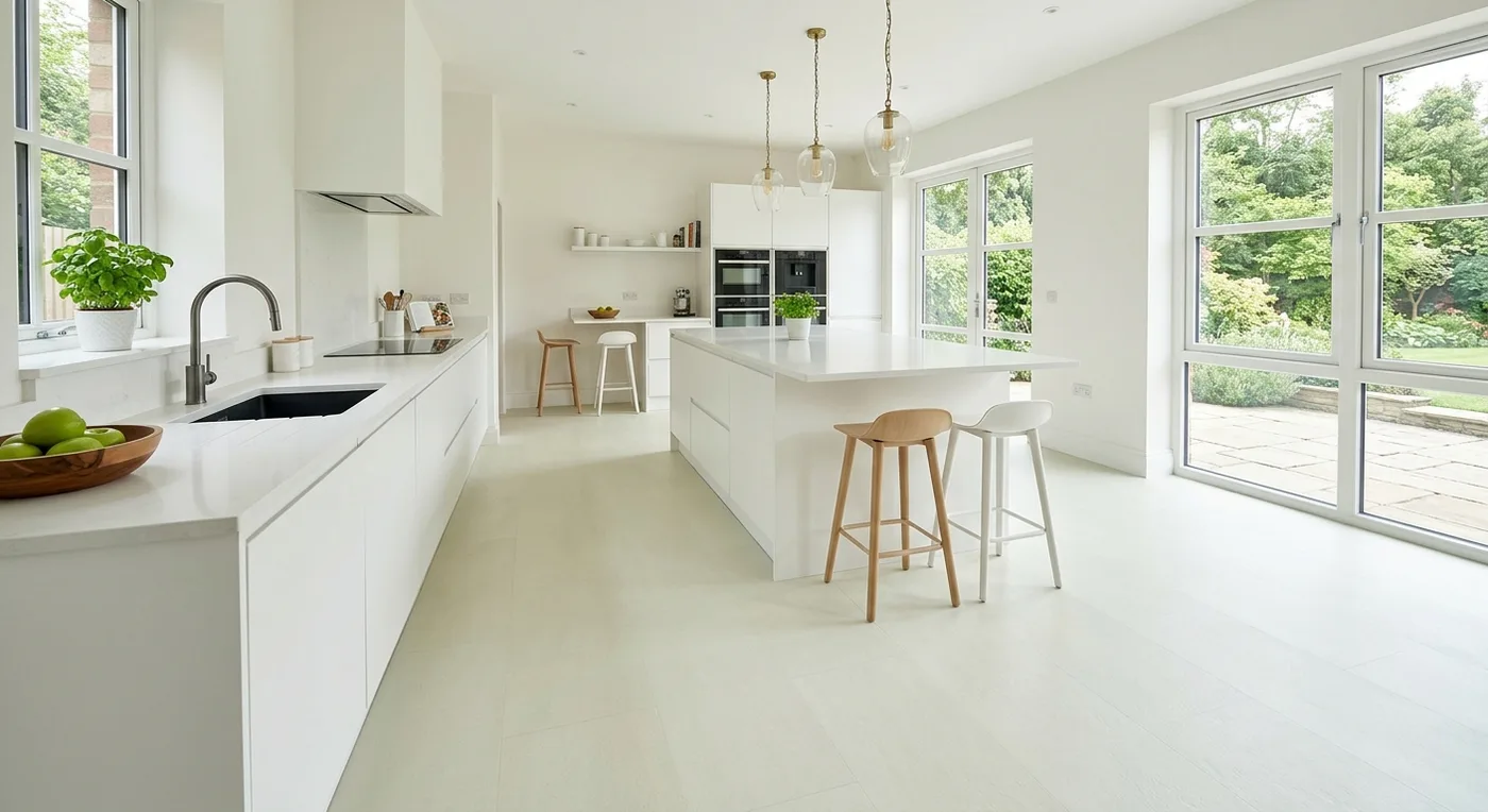 Polyflor Camaro White Metalstone LVT flooring