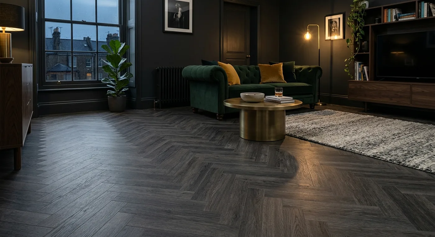 Estilo Hardcore Stoney Grey Oak Herringbone