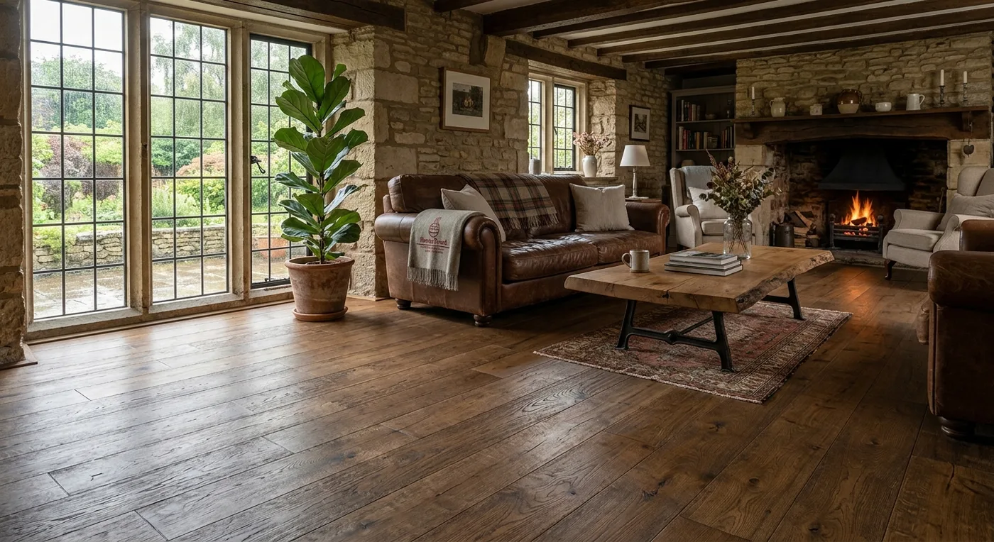Impressive Scraped Oak Grey Brown