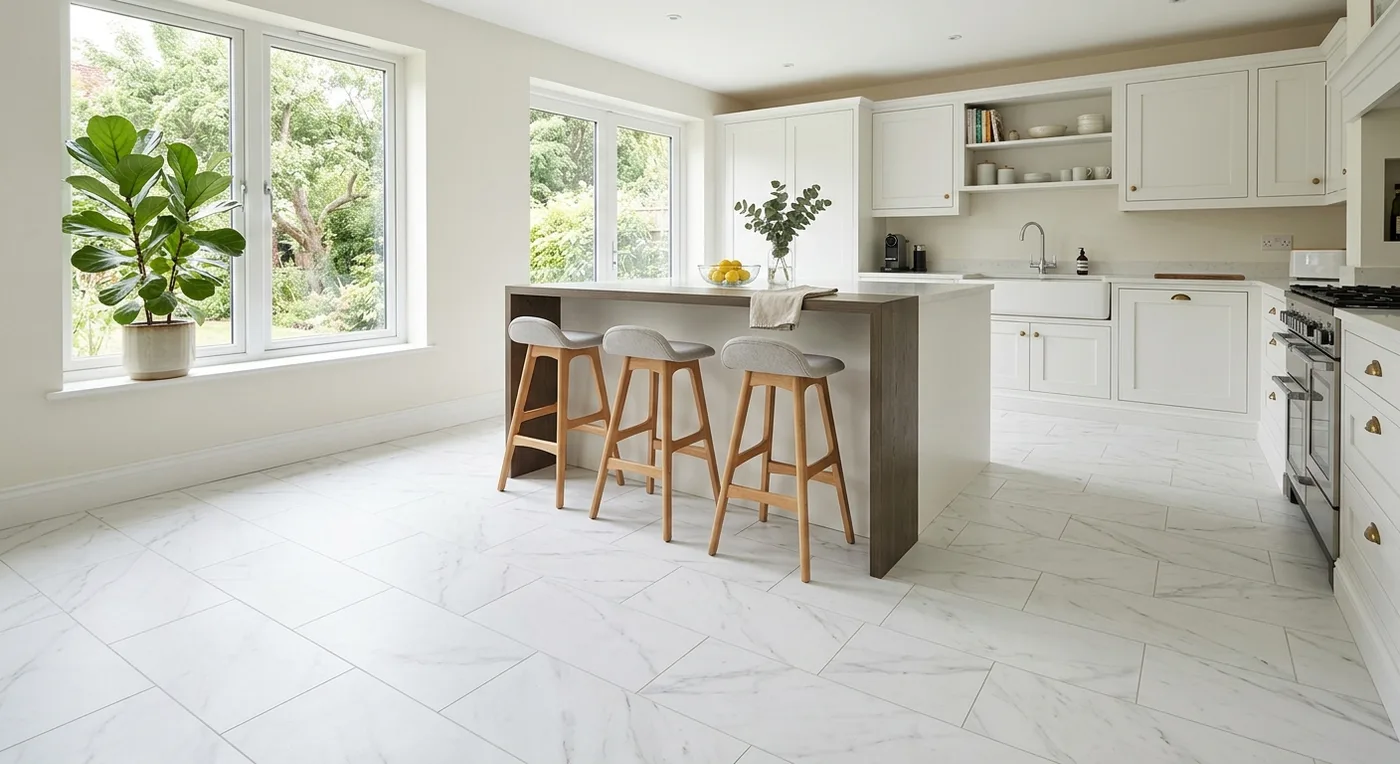 Quick-Step Oro Marble Carrara White flooring