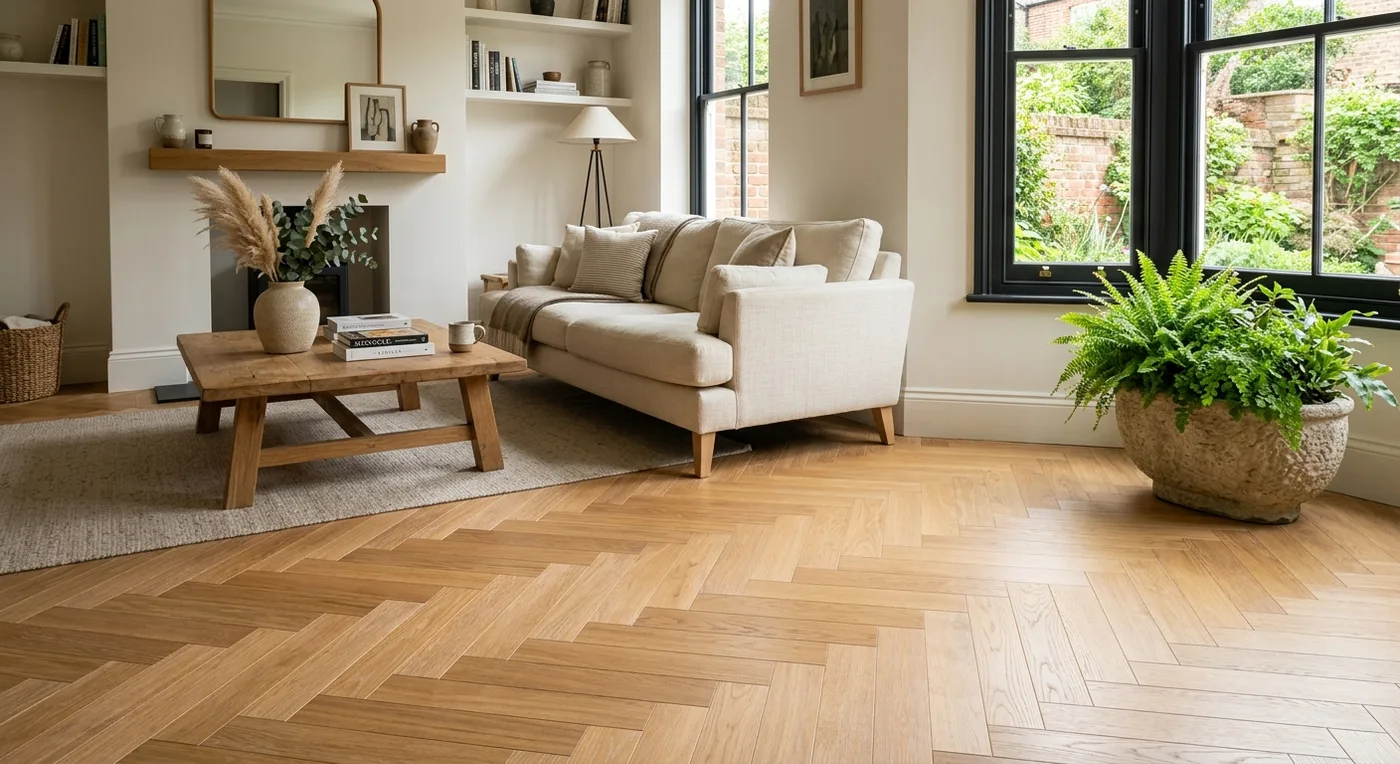 Orchid White Oak Herringbone