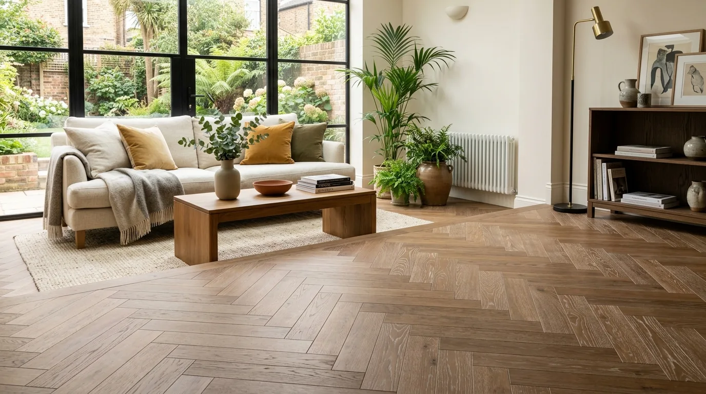 Smoked White Oak Herringbone