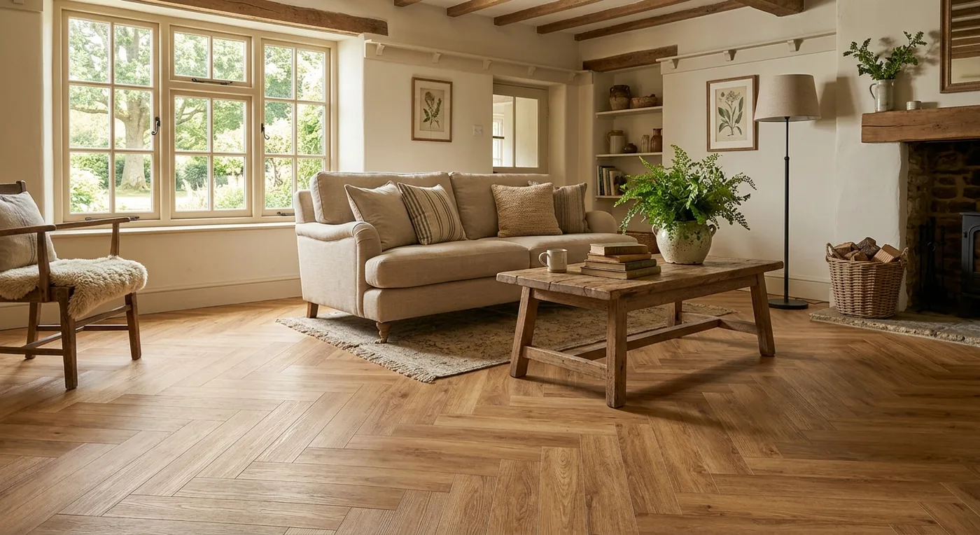 Textures Country Oak Herringbone flooring