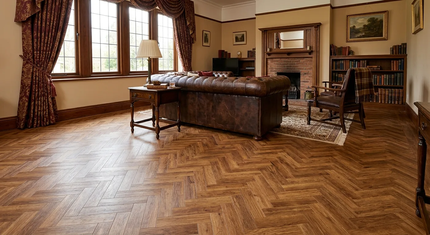 Textures Traditional Oak Herringbone flooring