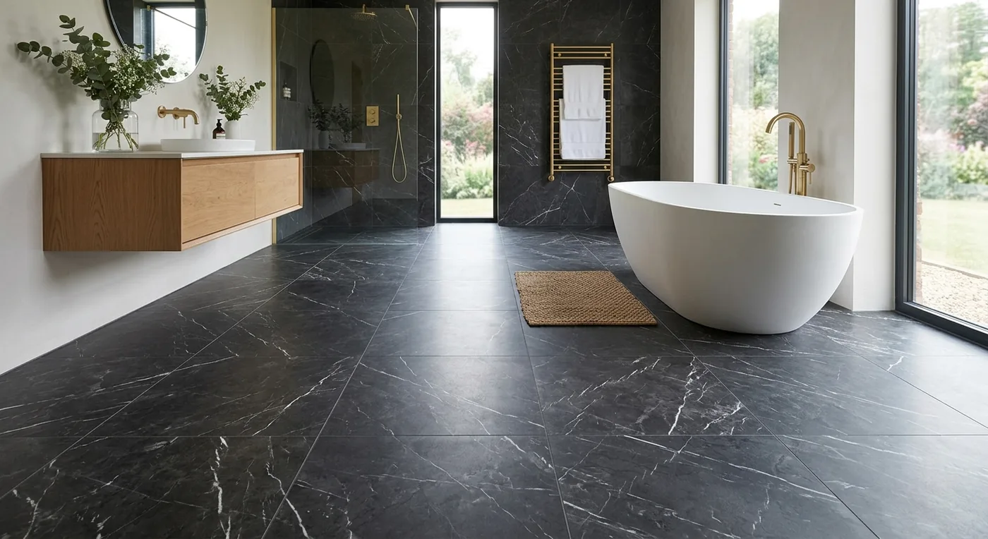 Textures Carrara Dark Stone flooring