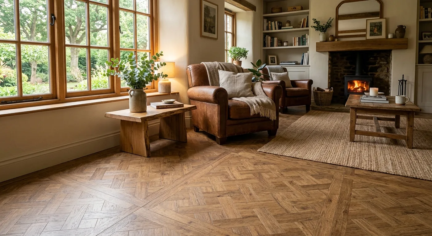 Textures TH06 Distressed Oak Basketweave flooring