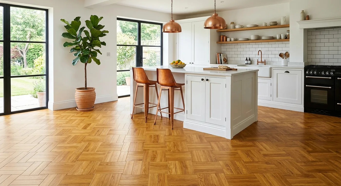 Textures TH07 Honey Oak Basketweave flooring