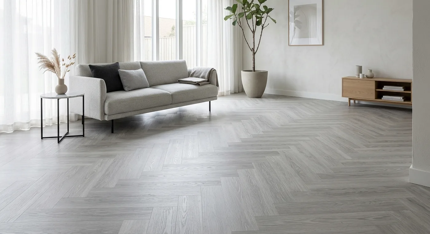 Textures TH08 Ash Herringbone flooring