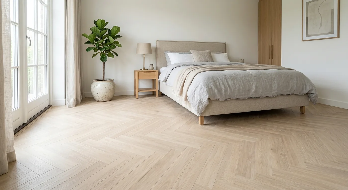 Textures TH09 Blonde Oak Herringbone flooring