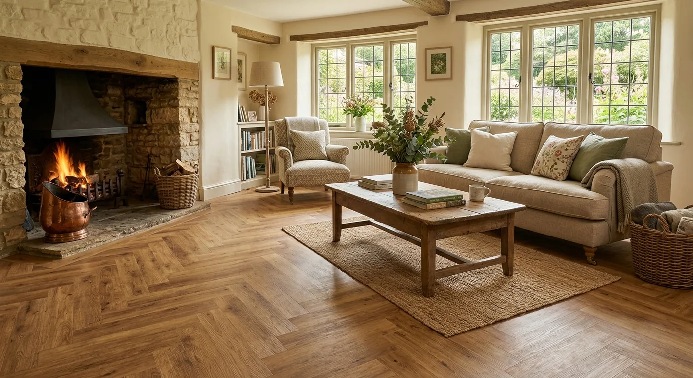 Textures TH12 Country Oak Herringbone flooring