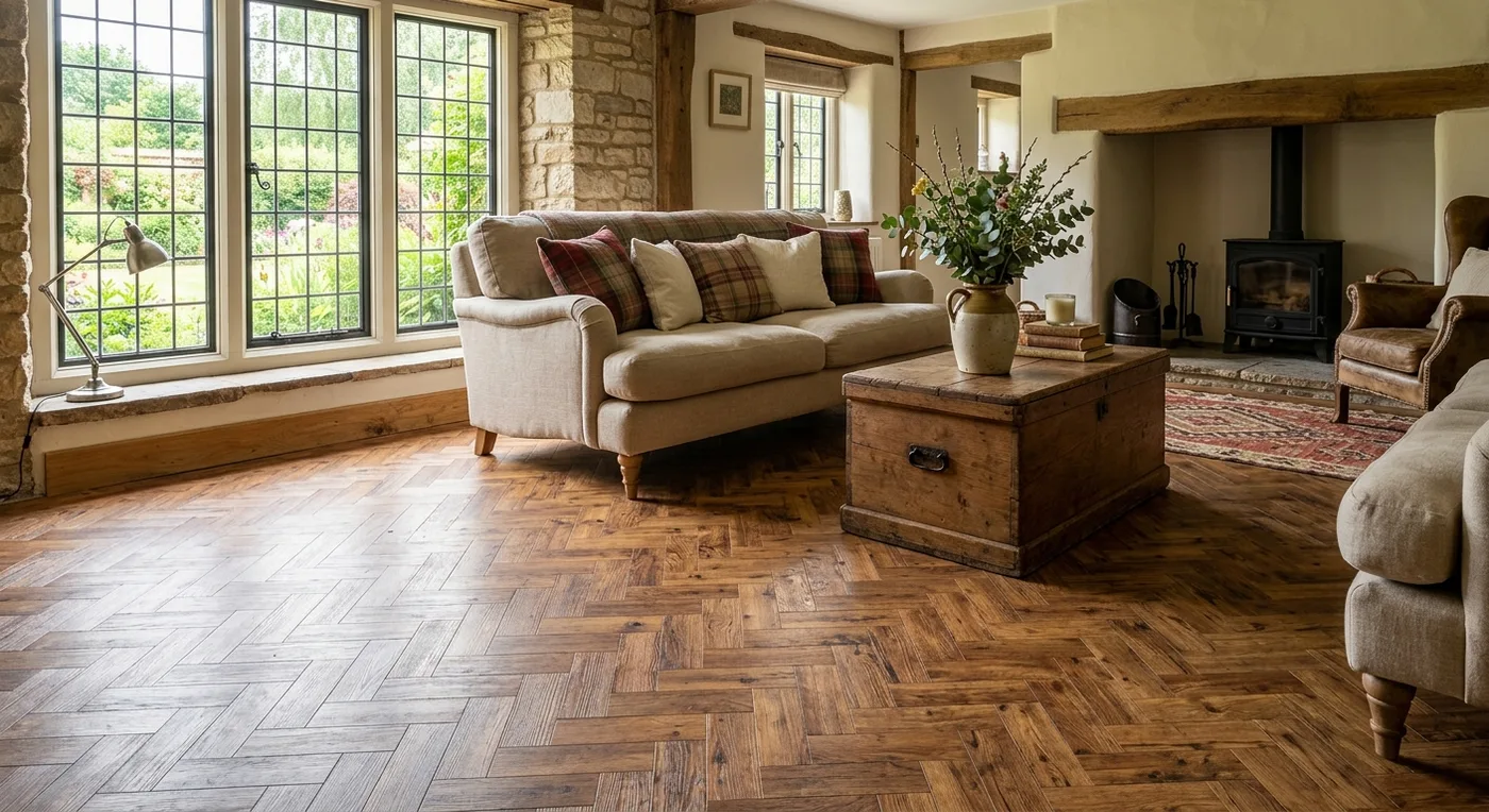 Textures TH14 Cottage Oak Basketweave flooring