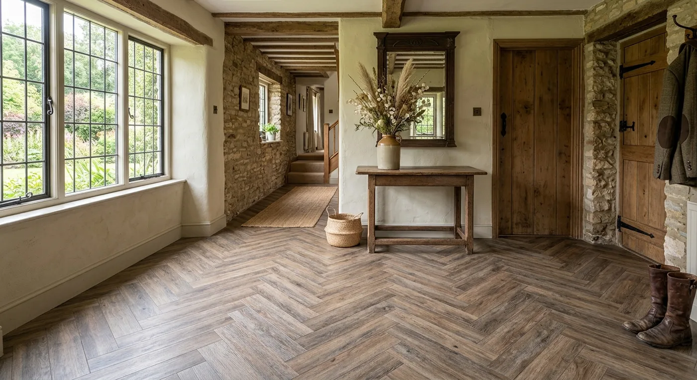 Textures TH14 Cottage Oak Herringbone flooring