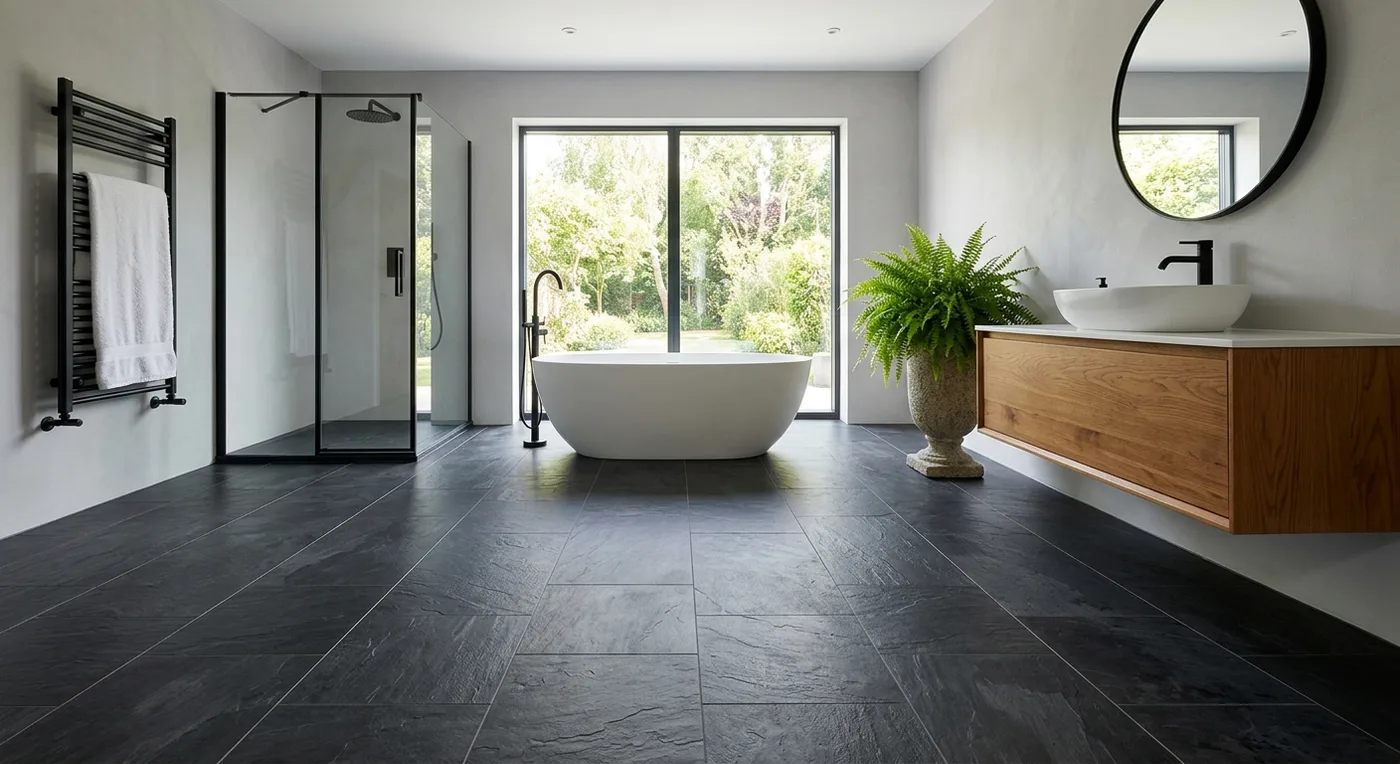 Textures TS04 Dark Slate Stone flooring